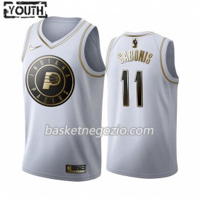 Canotte Bambino Indiana Pacers Domantas Sabonis 11 2019-20 Nike Bianco Golden Edition Swingman